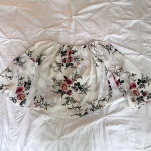 White floral top